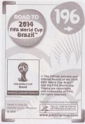 2013 Panini Road to 2014 FIFA World Cup Brazil Stickers #196 Antonio Valencia Back