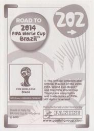 2013 Panini Road to 2014 FIFA World Cup Brazil Stickers #202 Antolin Alcaraz Back