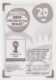 2013 Panini Road to 2014 FIFA World Cup Brazil Stickers #20 Leonardo Bonucci Back
