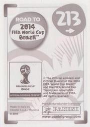 2013 Panini Road to 2014 FIFA World Cup Brazil Stickers #213 Nelson Haedo Valdez Back