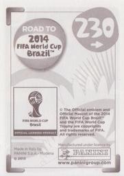 2013 Panini Road to 2014 FIFA World Cup Brazil Stickers #230 Gabriel Cichero Back