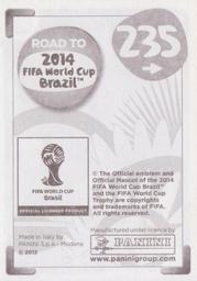 2013 Panini Road to 2014 FIFA World Cup Brazil Stickers #235 Ronald Vargas Back