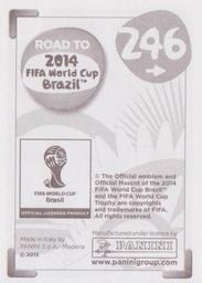 2013 Panini Road to 2014 FIFA World Cup Brazil Stickers #246 Francisco Rodriguez Back