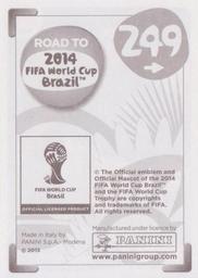 2013 Panini Road to 2014 FIFA World Cup Brazil Stickers #249 Javier Aquino Back