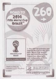2013 Panini Road to 2014 FIFA World Cup Brazil Stickers #260 Toby Alderweireld Back