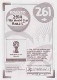 2013 Panini Road to 2014 FIFA World Cup Brazil Stickers #261 Jan Vertonghen Back