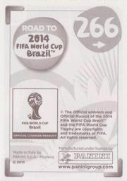 2013 Panini Road to 2014 FIFA World Cup Brazil Stickers #266 Eden Hazard Back