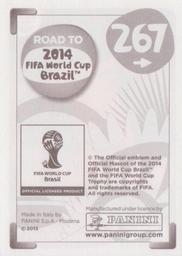 2013 Panini Road to 2014 FIFA World Cup Brazil Stickers #267 Christian Benteke Back