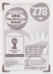 2013 Panini Road to 2014 FIFA World Cup Brazil Stickers #278 Konstantinos Katsouranis Back