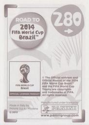 2013 Panini Road to 2014 FIFA World Cup Brazil Stickers #280 Alexandros Tziolis Back