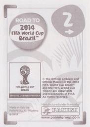 2013 Panini Road to 2014 FIFA World Cup Brazil Stickers #2 Adriano Back