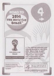 2013 Panini Road to 2014 FIFA World Cup Brazil Stickers #4 Dani Alves Back