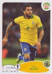 2013 Panini Road to 2014 FIFA World Cup Brazil Stickers #4 Dani Alves Front