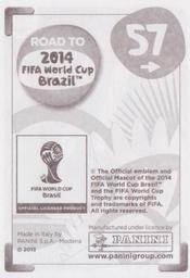 2013 Panini Road to 2014 FIFA World Cup Brazil Stickers #57 Federico Fernandez Back
