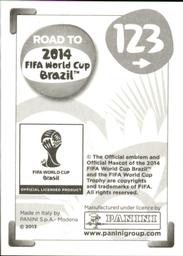 2013 Panini Road to 2014 FIFA World Cup Brazil Stickers #123 Alex Oxlade-Chamberlain Back