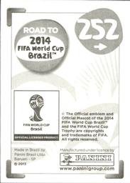 2013 Panini Road to 2014 FIFA World Cup Brazil Stickers #252 Elias Hernandez Back