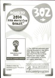 2013 Panini Road to 2014 FIFA World Cup Brazil Stickers #302 Bruno Martins Indi Back