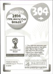 2013 Panini Road to 2014 FIFA World Cup Brazil Stickers #304 Ricardo van Rhijn Back