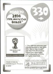 2013 Panini Road to 2014 FIFA World Cup Brazil Stickers #330 Yuri Zhirkov Back
