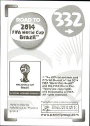 2013 Panini Road to 2014 FIFA World Cup Brazil Stickers #332 Dmitri Kombarov Back
