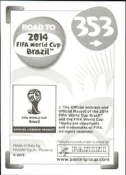 2013 Panini Road to 2014 FIFA World Cup Brazil Stickers #353 Tobias Hysen Back