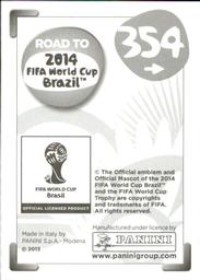 2013 Panini Road to 2014 FIFA World Cup Brazil Stickers #354 Mathias Ranegie Back
