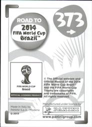 2013 Panini Road to 2014 FIFA World Cup Brazil Stickers #373 Mehdi Mostefa Back