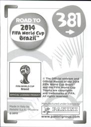 2013 Panini Road to 2014 FIFA World Cup Brazil Stickers #381 El Arabi Soudani Back