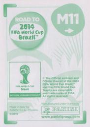 2013 Panini Road to 2014 FIFA World Cup Brazil Stickers - Mexico de Oro #M11 Javier Aquino Back