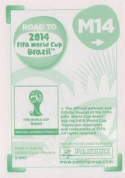 2013 Panini Road to 2014 FIFA World Cup Brazil Stickers - Mexico de Oro #M14 Marco Fabian Back