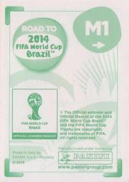 2013 Panini Road to 2014 FIFA World Cup Brazil Stickers - Mexico de Oro #M1 Jesus Corona Back
