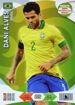 2013 Panini Adrenalyn XL Road to 2014 FIFA World Cup Brazil #14 Dani Alves Front