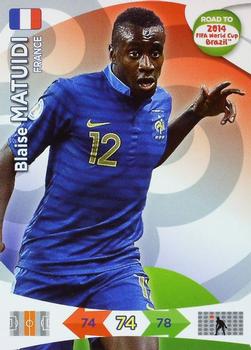 2013 Panini Adrenalyn XL Road to 2014 FIFA World Cup Brazil #94 Blaise Matuidi Front