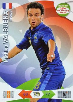2013 Panini Adrenalyn XL Road to 2014 FIFA World Cup Brazil #97 Mathieu Valbuena Front