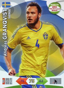 2013 Panini Adrenalyn XL Road to 2014 FIFA World Cup Brazil #168 Andreas Granqvist Front