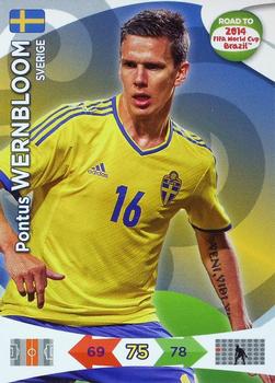2013 Panini Adrenalyn XL Road to 2014 FIFA World Cup Brazil #170 Pontus Wernbloom Front
