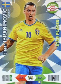 2013 Panini Adrenalyn XL Road to 2014 FIFA World Cup Brazil #174 Zlatan Ibrahimovic Front
