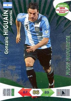 2013 Panini Adrenalyn XL Road to 2014 FIFA World Cup Brazil - Fans' Favourites #191 Gonzalo Higuain Front