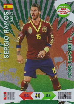 2013 Panini Adrenalyn XL Road to 2014 FIFA World Cup Brazil - Fans' Favourites #196 Sergio Ramos Front