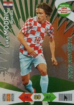 2013 Panini Adrenalyn XL Road to 2014 FIFA World Cup Brazil - Fans' Favourites #198 Luka Modric Front