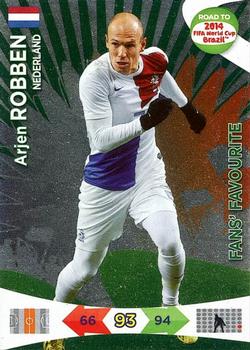 2013 Panini Adrenalyn XL Road to 2014 FIFA World Cup Brazil - Fans' Favourites #201 Arjen Robben Front