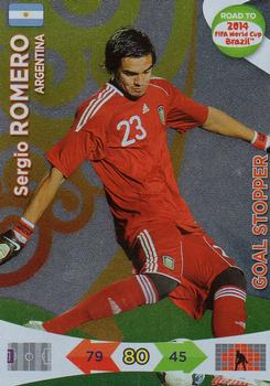 2013 Panini Adrenalyn XL Road to 2014 FIFA World Cup Brazil - Goal Stoppers #206 Sergio Romero Front