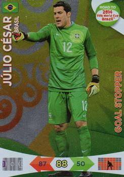 2013 Panini Adrenalyn XL Road to 2014 FIFA World Cup Brazil - Goal Stoppers #207 Julio Cesar Front