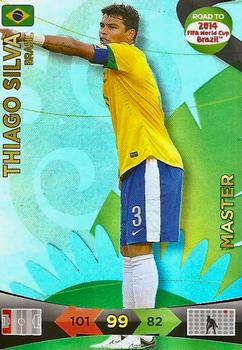 2013 Panini Adrenalyn XL Road to 2014 FIFA World Cup Brazil - Masters #222 Thiago Silva Front