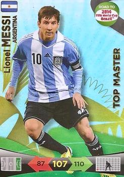2013 Panini Adrenalyn XL Road to 2014 FIFA World Cup Brazil - Top Masters #231 Lionel Messi Front
