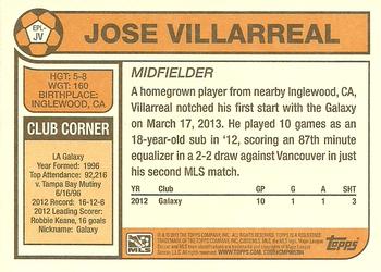 2013 Topps MLS - 1978 English Footballer #EPL-JV Jose Villarreal Back