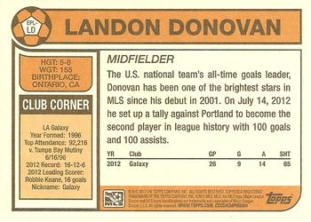 2013 Topps MLS - 1978 English Footballer #EPL-LD Landon Donovan Back