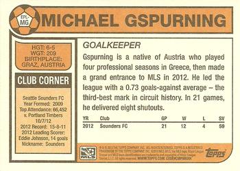2013 Topps MLS - 1978 English Footballer #EPL-MG Michael Gspurning Back