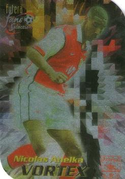 1999 Futera Arsenal Fans' Selection - Vortex Chrome Diecut #V3 Nicolas Anelka Front