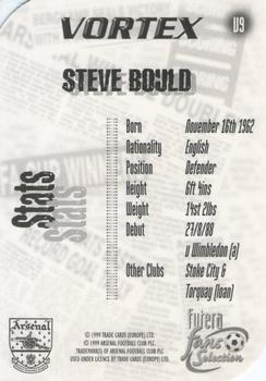 1999 Futera Arsenal Fans' Selection - Vortex Chrome Diecut #V9 Steve Bould Back